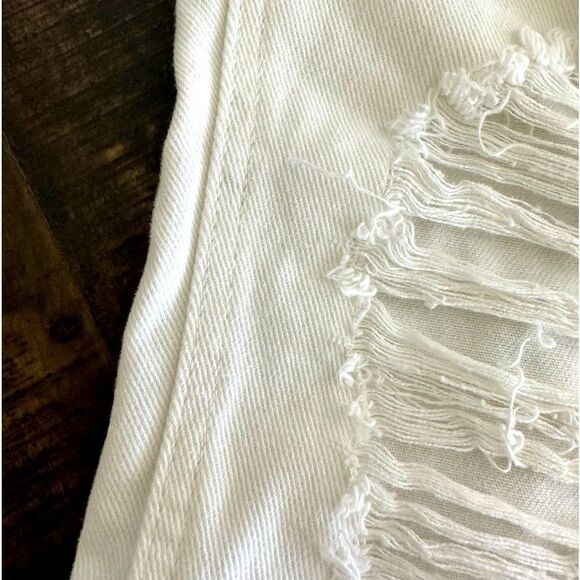 AFRM White High Rise Ripped Distressed Jeans Size 30 - Picture 7 of 7